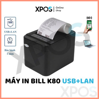 Máy in hoá đơn zywell k80 usb+lan - máy in bill kết nối máy tính, điện thoại... mới 100%