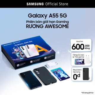 Điện thoại galaxy a55 5g phiên bản giới hạn gaming rương awesome - bộ quà trị giá 1.6 triệu đồng