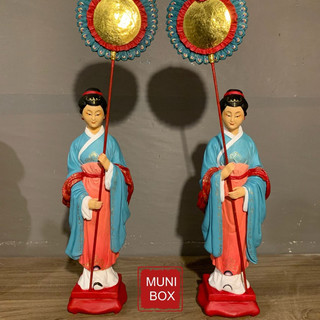 Bộ tượng hầu Thánh Mẫu 31cm