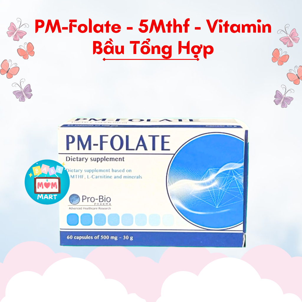 PM-Folate Viên Uống Bổ Sung 5-Mthf, Acid Folic, Folate, Và Các Vitamin Cho Mẹ Bầu Chuẩn Bị Mang Thai