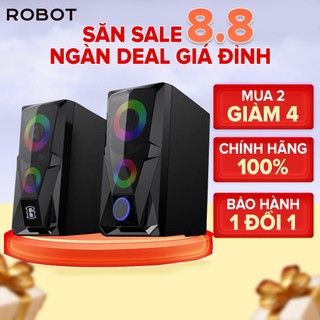 Loa Máy Tính ROBOT RS200 RS180 Hiệu Ứng Đèn LED - Âm Thanh HD Chất Lượng Cao