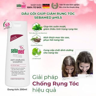 Dầu gội ngăn ngừa rụng tóc Sebamed Hair Care Anti-Hairloss Shampoo pH5.5 (200ml)