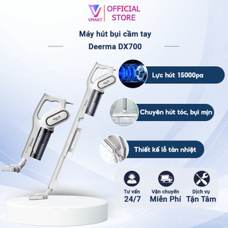 Máy hút bụi cầm tay deerma dx700, công suất 600w, lực hút 15000pa, công nghệ lốc xoáy - pro cyclone