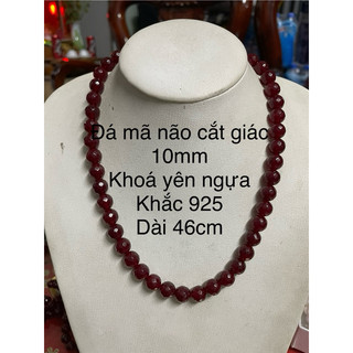 Vòng cổ đá mã não cắt giác ms f de8