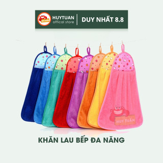 Khăn Lau Tay, Lau Bát Nhà Bếp Siêu Thấm Nước Size Lớn - Khăn Lau Tay Treo Tường Nhiều Màu (KBS01) bibi90