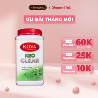 Keo phủ bóng chống thấm KOVA Clear W lon 1kg