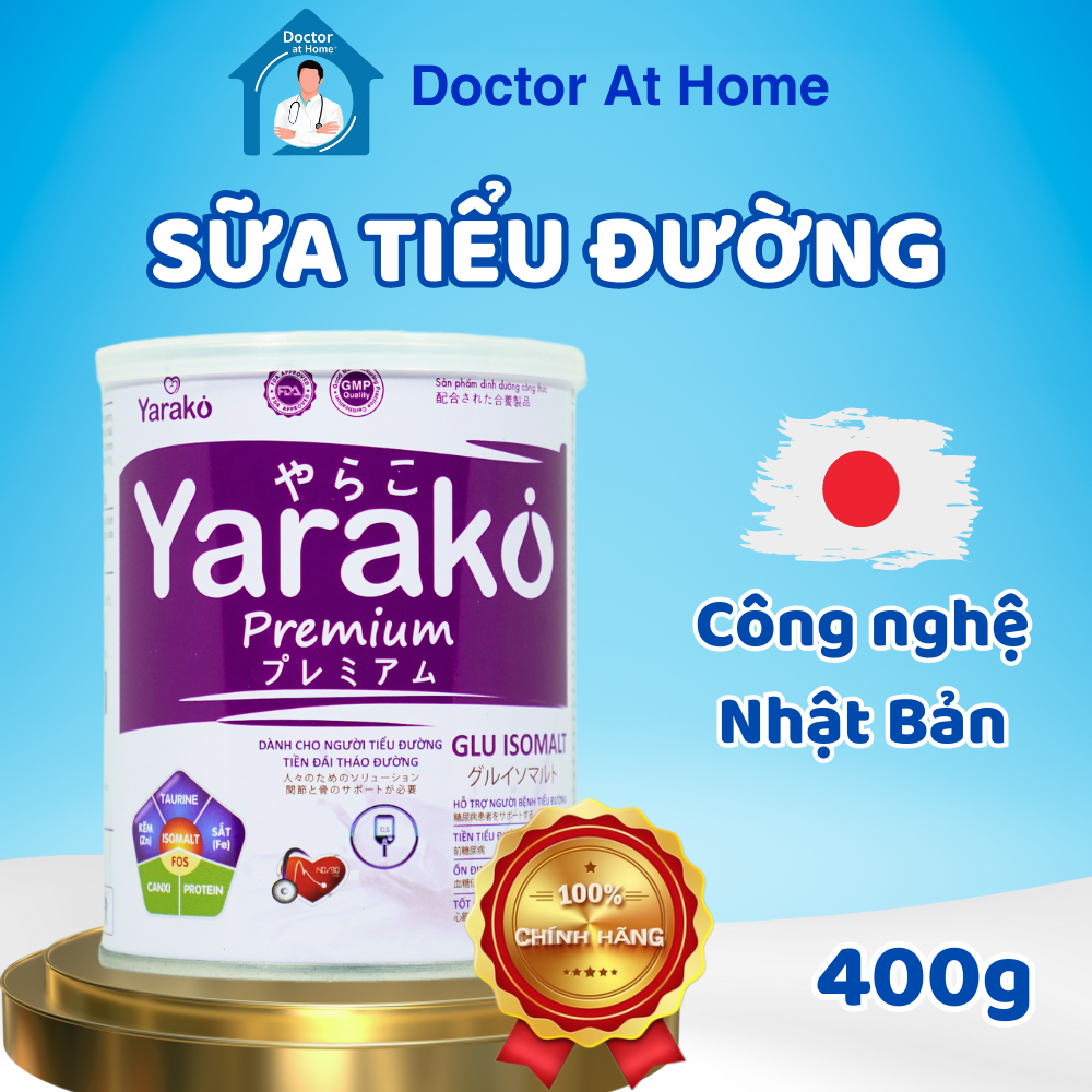 Sữa Bột Dành Cho Người Tiểu Đường Và Tiền Đái Tháo Đường YARAKO PREMIUM GLU ISOMALT 400g/900g