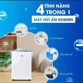 ( tặng phích cắm có hoặc ko tuỳ đợt ) Máy hút ẩm Kosmen KM-12N