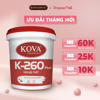 Sơn nước nội thất không bóng kova k-260 plus thùng 3.5 lít