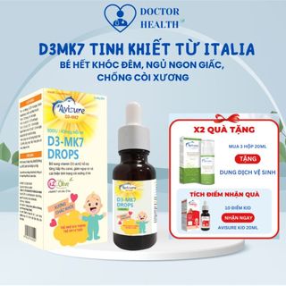 Vitamin d3 k2 tinh khiết italia avisure d3mk7 hấp thụ canxi tăng chiều cao hiệu quả cho bé