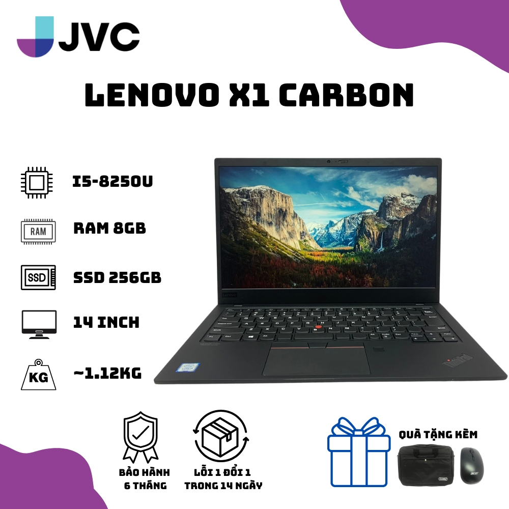 Laptop xách tayThinkpad X1 Carbon Gen 7,6,5,4 | I5 – 8350U | Ram 16GB SSD 512GB 14″ Full HD