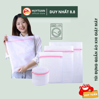 Túi lưới giặt đồ cho máy giặt, túi giặt cao cấp vải mịn size 50*60cm, Túi giặt đồ túi giặt quần áo cỡ lớn dáng vuông