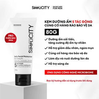 Kem dưỡng ẩm cho nam đa năng kiểm soát dầu nhờn 5 in 1 Men Stay Simplicity Facial Moisturizer 80g