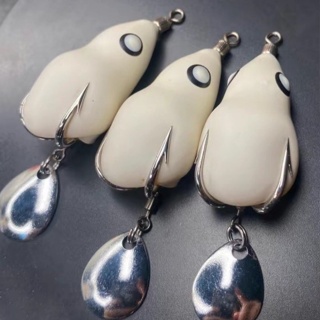  Nhái hơi F1 F2 ngọc trinh size 3,8cm ,7g - 10g mồi giả câu lure cá lóc chuẩn  lưỡi titan cao su xịn Thái Lan siêu nhạy 