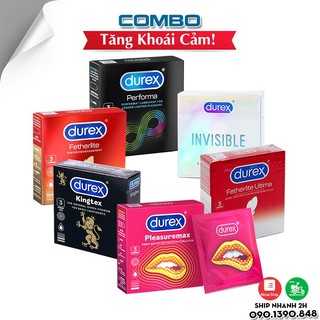Combo 6 Hộp Bao cao su Durex Size 49 - 52mm - Hộp 03 -12 cái Siêu Mỏng, Kéo dài thời gian wan hệ