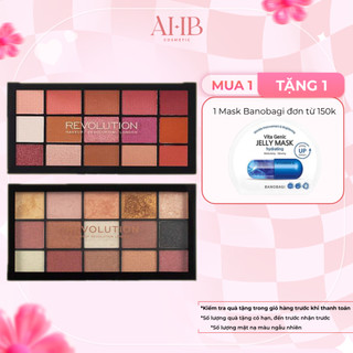 [Mã SKAMLTSM9 giảm 10% đơn 99K] Bảng Phấn Mắt Revolution 15 Màu Trang Điểm Makeup - Hạt phấn mịn, lâu trôi và dễ tán