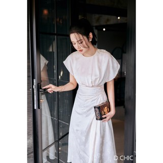 D.chic váy cộc tay cổ tròn xếp ly 1 bên ms: 2813630
