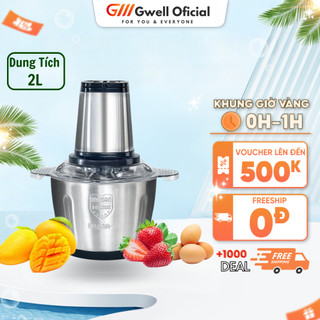 Máy Xay Đa Năng GODWELL Dung Tích 2L, Xay Sinh Tố, Xay Thịt, Nhỏ Gọn, Mạnh Mẽ Tiện dụng cho gia đình