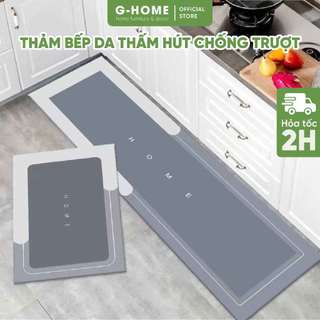 Thảm bếp da Ghome thảm trải sàn bếp thấm hút nước chống trượt Thảm nhà bếp cao cấp hiện đại TB24M3