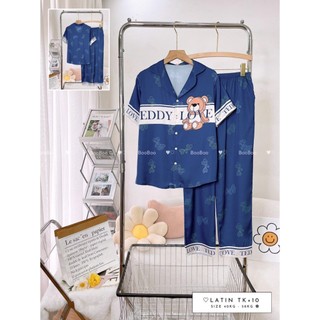 Đồ bộ latin/lụa cao cấp pijama/pijama/pyjama BOO BOO TNQD. hongduyen_2188. gấu lotso-gấu pooh