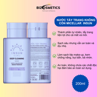 Nước tẩy trang không cồn, không hương liệu Insun chính hãng Marado 200ml
