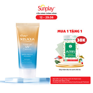 Kem chống nắng nâng tông mọi tông da dạng tinh chất Sunplay Skin Aqua Tone Up UV Essence Latte Beige SPF 50+ PA++++ 50g