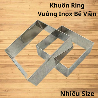 Khuôn Ring Inox Hình Vuông Cao 6cm. Khuôn Dùng Làm Bánh Lạnh, Bánh Mouse, Cắt Cốt Bánh Gato