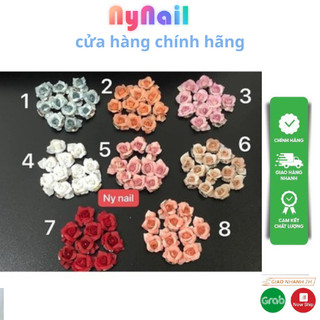 Hoa bột nail” sét 10 bông hồng Ôm đá”