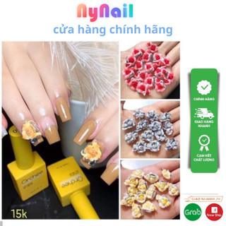 Hoa bột nail” sét 10 bông hồng Ôm đá”
