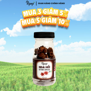 Hoa Hồi Nguyên Cánh Tự Nhiên Vipep Hũ Nhựa 15g - Gia vị Vipep