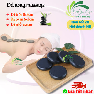 Đá nóng massage body, massage mặt 8x8cm và 6x8cm cho spa