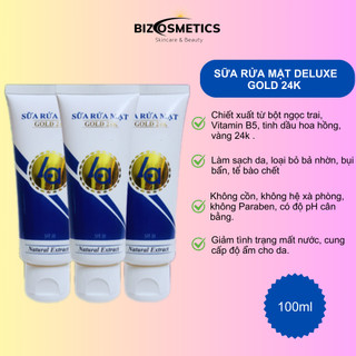 Sữa rửa mặt gold 24k deluxe la 100ml chính hãng