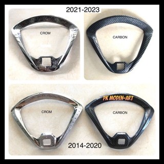 viền mặt đồng hồ xe VISION 2014-2023 crom, carbon, hàng loại I