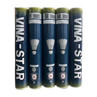 Ống Cầu Lông Vina Star Xanh Tập Luyện (12 Quả/ ống)