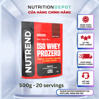 Sữa bổ sung đạm protein Nutrend Whey Protein Isolate Iso Prozero - Nutrition Depot Vietnam