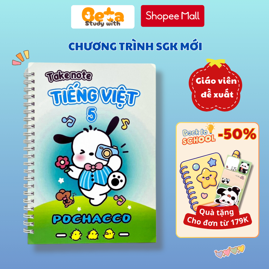 Sổ Tay Tiếng Việt Lớp 5 TAKENOTES BETA - Học Tốt Tiếng Việt Lớp 5 Cánh Diều, Kết Nối, Chân Trời