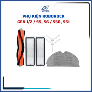 Phụ kiện robot roborock gen 1 2 s5 max, s6 max, s51, s50, s55 chổi cạnh, lăn, khăn, lọc, chặn chổi