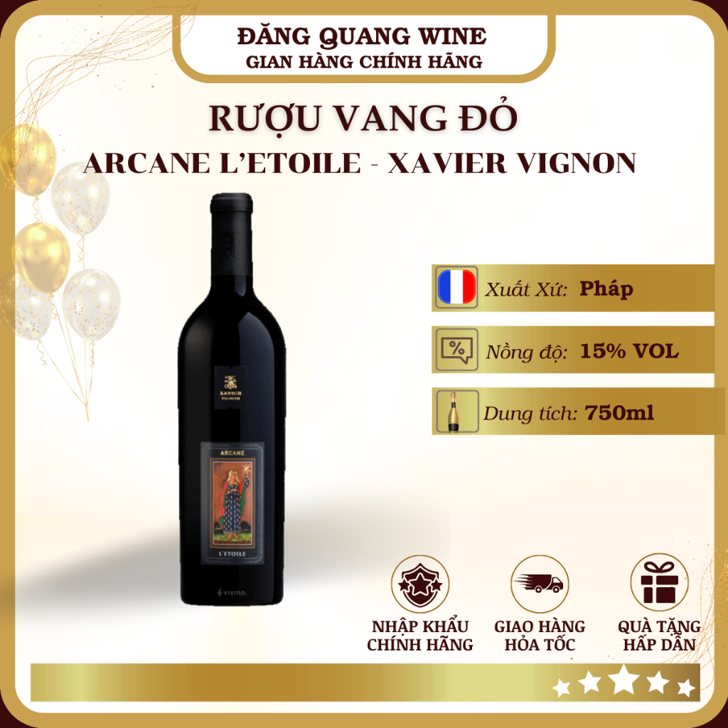 Rượu vang đỏ ARCANE L’ETOILE -  XAVIER VIGNON. Nhập khẩu - Pháp