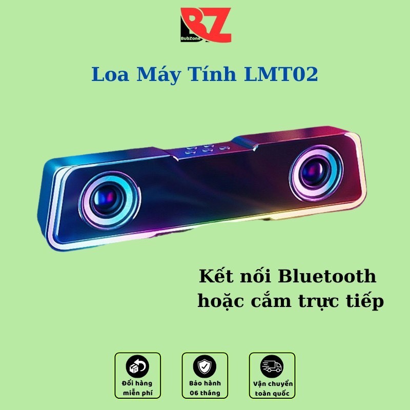 Loa Máy Tính Bluetooth Có Dây Để Bàn Bubzone.vn Đèn Led Neon - Loa Vi Tính Bass Lớn Âm Thanh HIFI LMT02