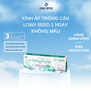 Kính áp tròng cận loạn SEED 1 ngày không màu, lens mắt 1day Pure for Astigmatism - Lens Optic