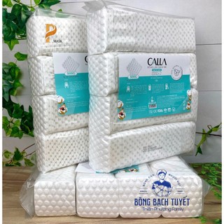 Bông Tẩy Trang Bạch Tuyết làm sạch sâu Calla Hạt Massage gói 500g ( Bông bạch Tuyết )