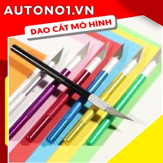 Dụng cụ dao cắt mô hình - decal, khắc giấy và gỗ mỏng với cán bằng kim loại MingShi PK166