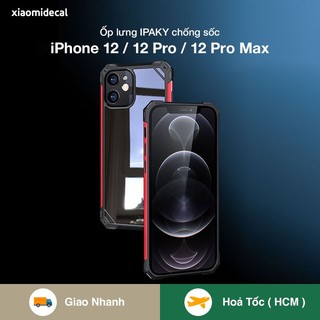 Ốp lưng IPAKY iPhone 12 / 12 Pro / 12 Pro Max mặt lưng trong, chống sốc