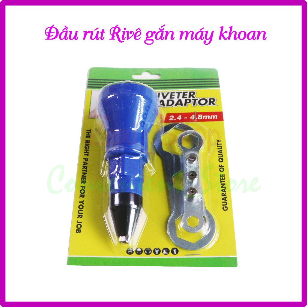 Đầu rút rivê gắn máy khoan