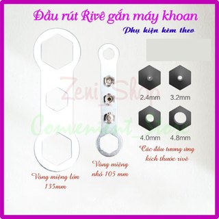 Đầu rút rivê gắn máy khoan