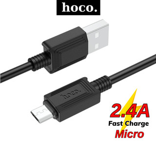 Cáp sạc nhanh Micro Hoco Dây silicon siêu bền hỗ trợ sạc nhanh lên tới 2.4A thích hợp nhiều thiết bị