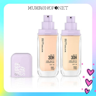 Kem Nền Maybelline Super Stay Lumi-Matte 30H Foundation Tone 115 và 110 Mỏng Nhẹ Căng Bóng Siêu Nhẹ Như Không
