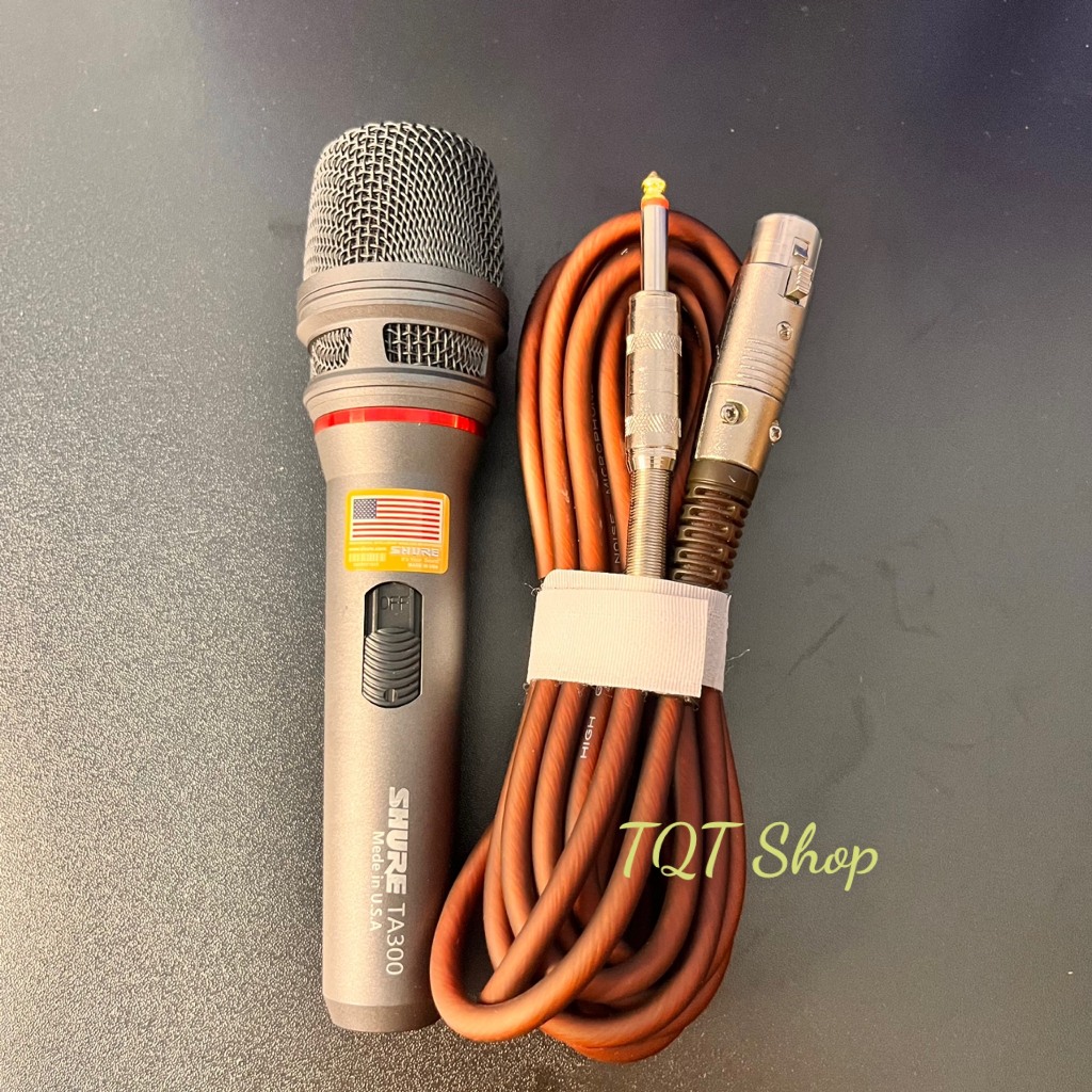  Micro Shure TA300 - Made in USA Hàng Cao Cấp Chống Hú Hát karaoke Tiếng Mic Sáng 