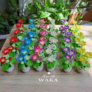 Hoa Đất Sét Mini- Hoa Sen Mini 12cm