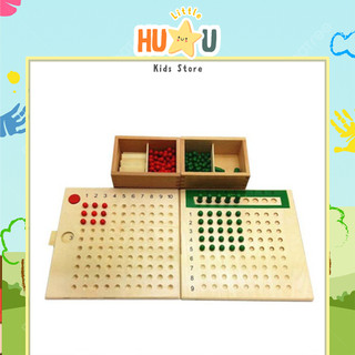 Đồ chơi trẻ em giáo cụ Montessori bảng dạy trẻ tính nhân chia bằng gỗ giúp bé học toán nhanh hơn , phát triển tư duy